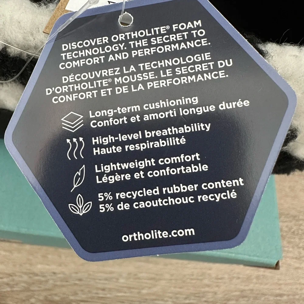 TOMS Alpargata Mallow Black Hearts Faux Shearling Slip-On Size 9.5 - Picture 9 of 12